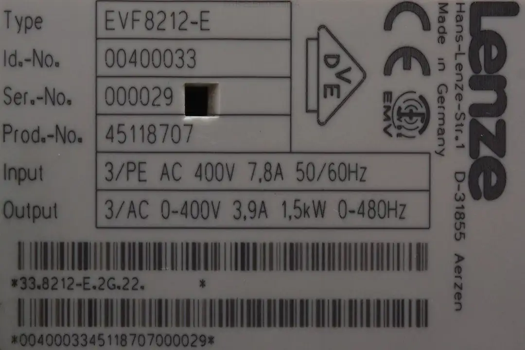 evf8212-e LENZE oprava