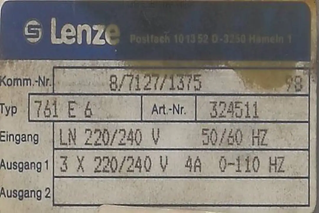 761E6 LENZE