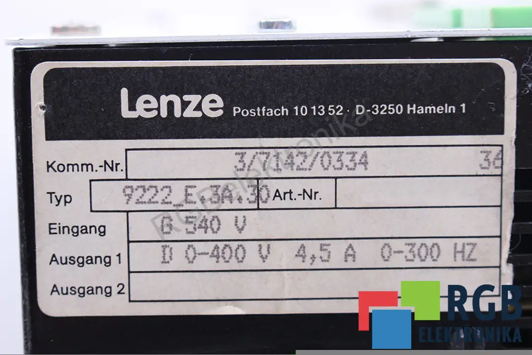 9222E.3A.30 LENZE