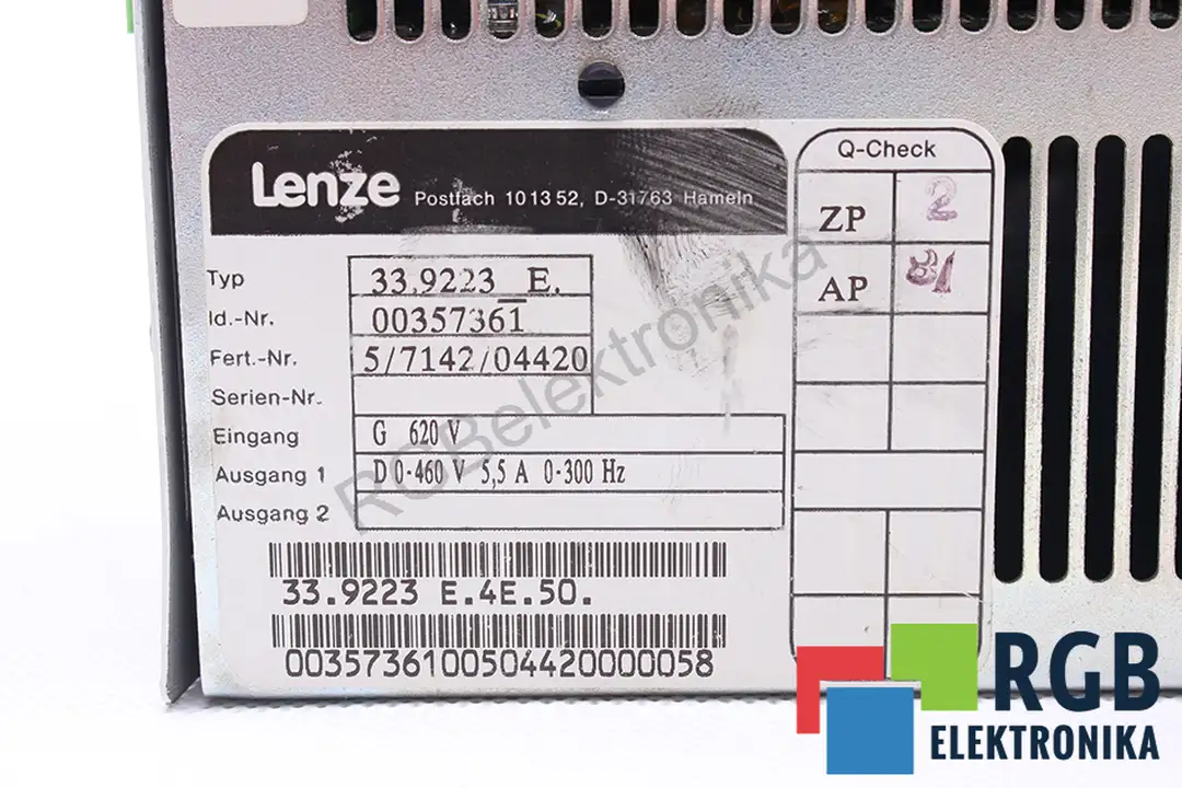 33.9223E.4E.50 LENZE