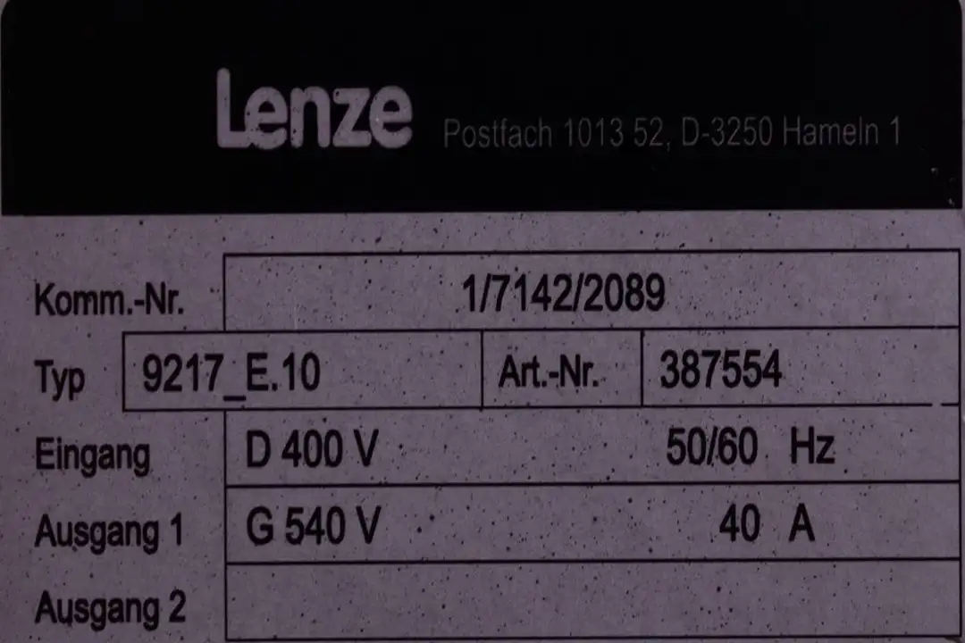 9217_e.10 LENZE oprava