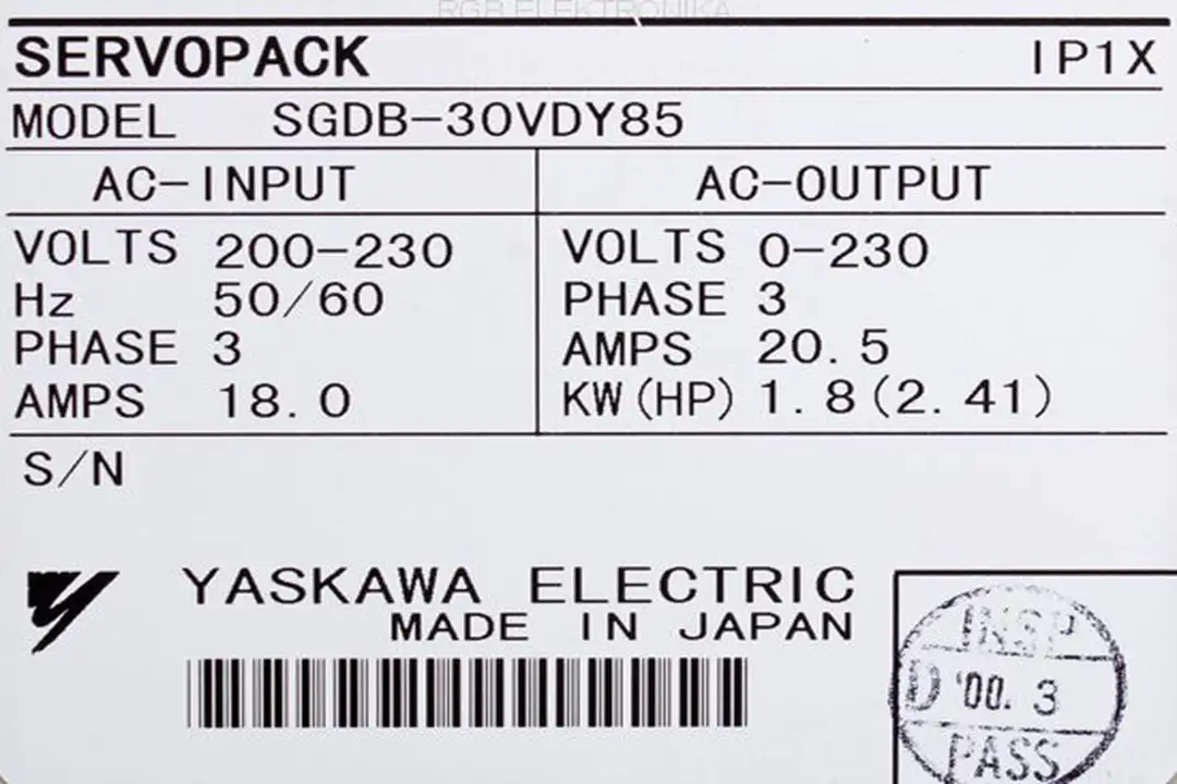 SGDB-30VDY85 YASKAWA