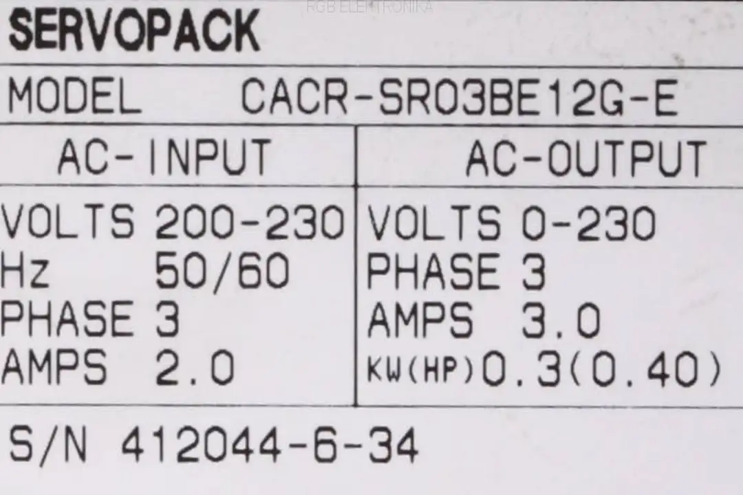 cacr-sr03be12g-e YASKAWA oprava