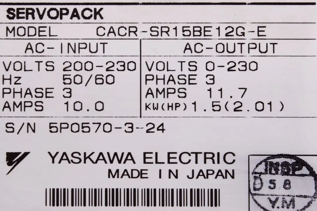 CACR-SR15BE12G-E YASKAWA