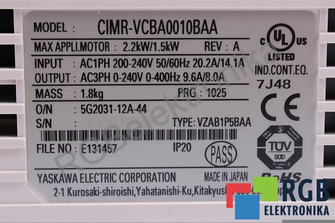 CIMR-VCBA0010BAA YASKAWA