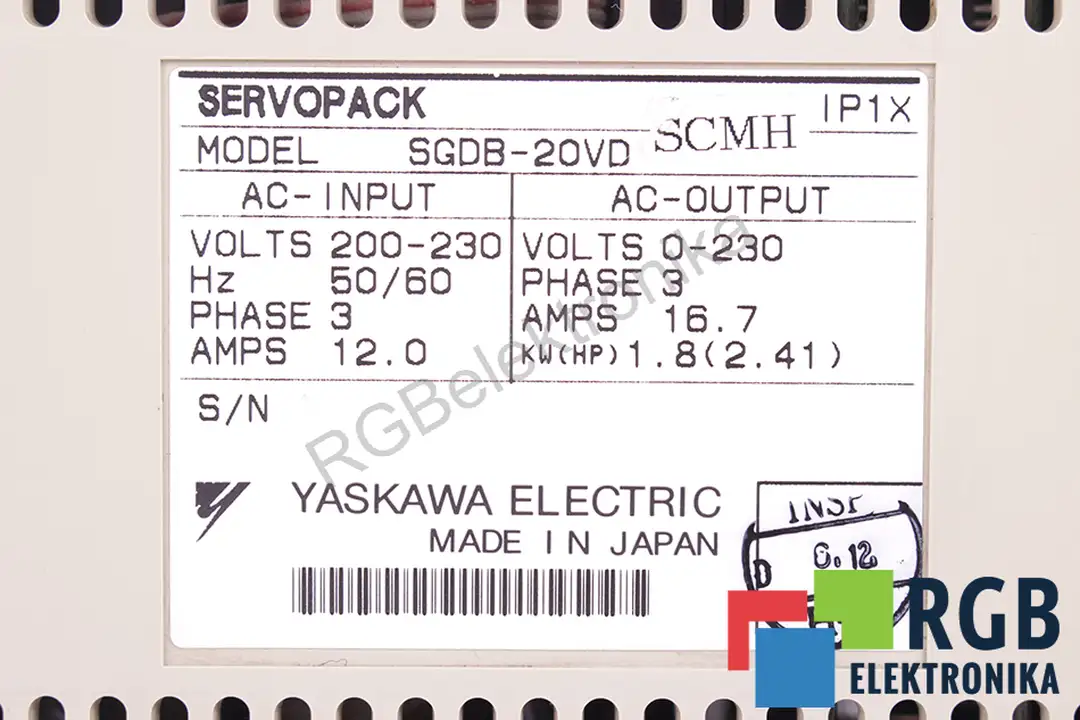 SGDB-20VD SCMH YASKAWA