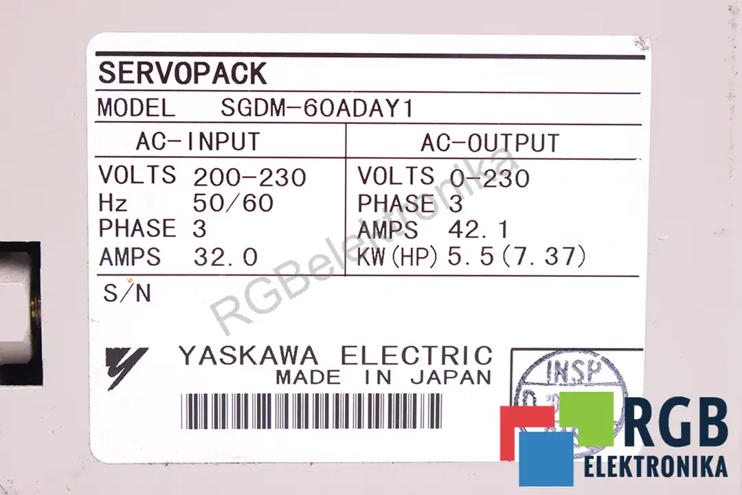 SGDM-60ADAY1 YASKAWA