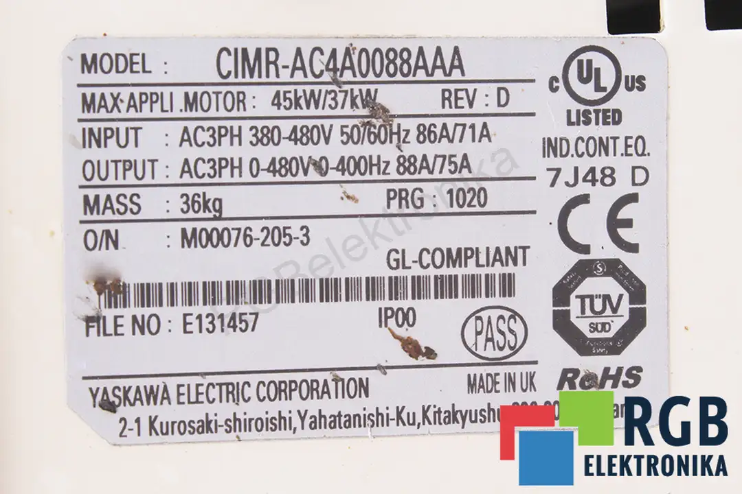 cimr-ac4a0088aaa YASKAWA oprava