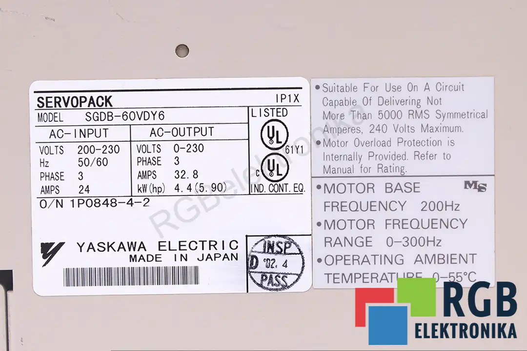 SGDB-60VDY6 YASKAWA