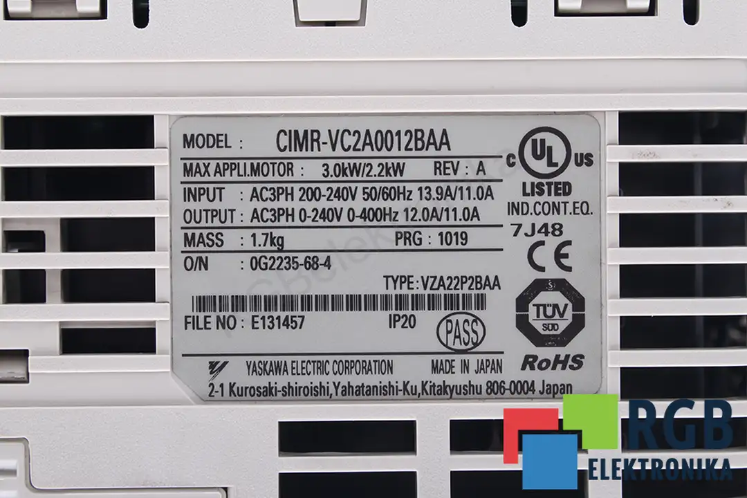 CIMR-VC2A0012BAA YASKAWA