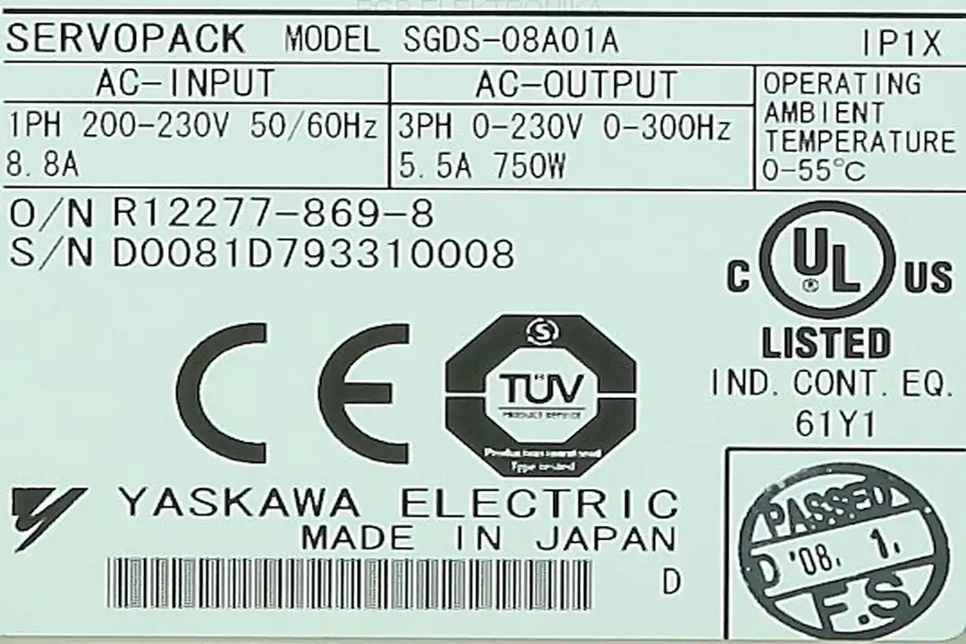 SGDS-08A01A YASKAWA