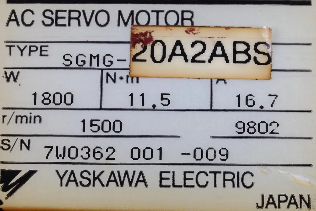 SGMG-20A2ABS YASKAWA