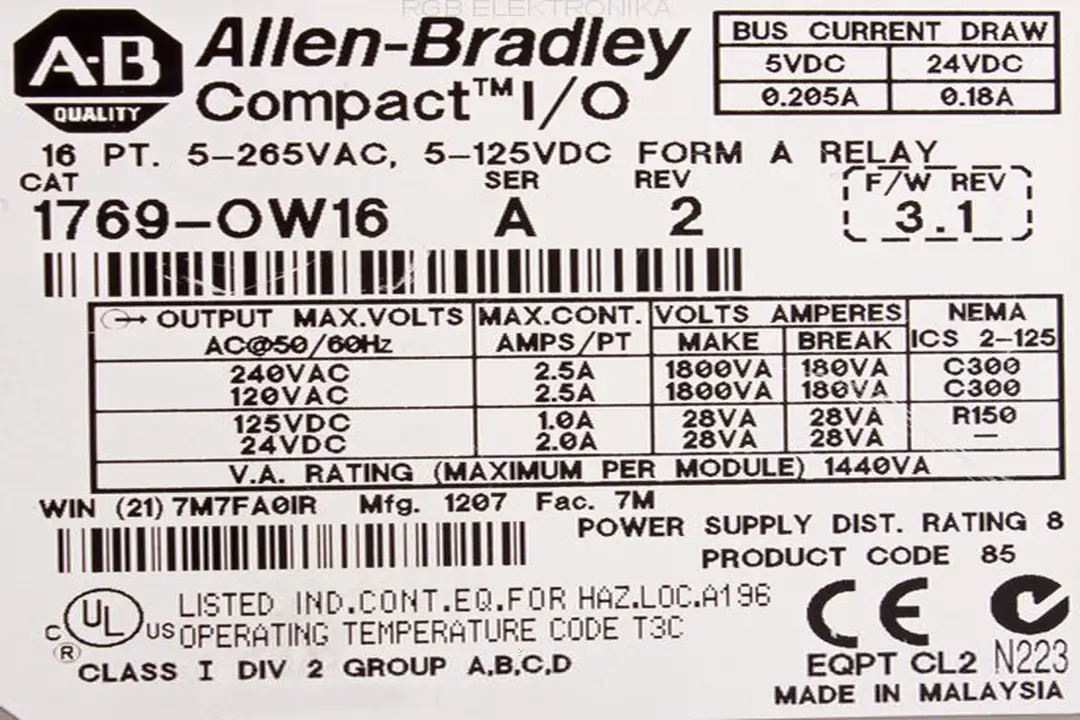 1769-ow16_35234 ALLEN BRADLEY oprava