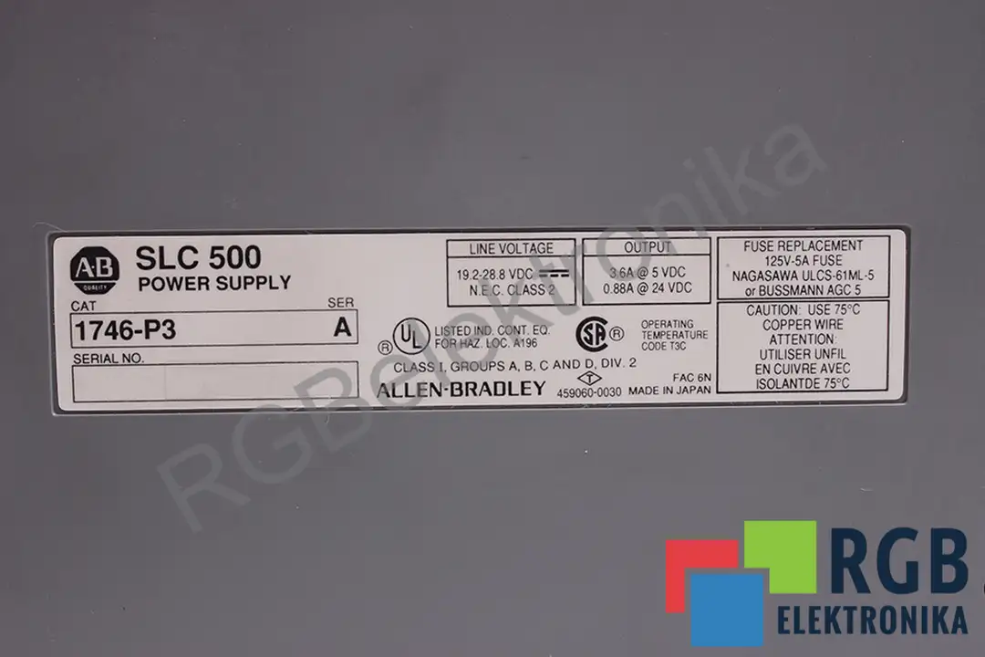 1746-P3 ALLEN BRADLEY