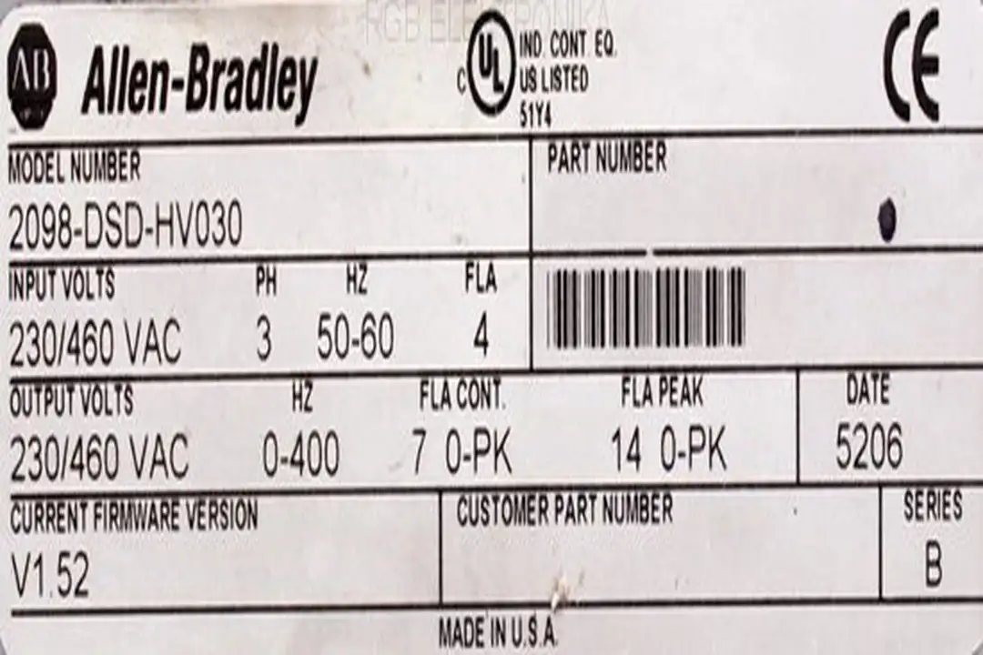 2098-DSD-HV030 ALLEN BRADLEY