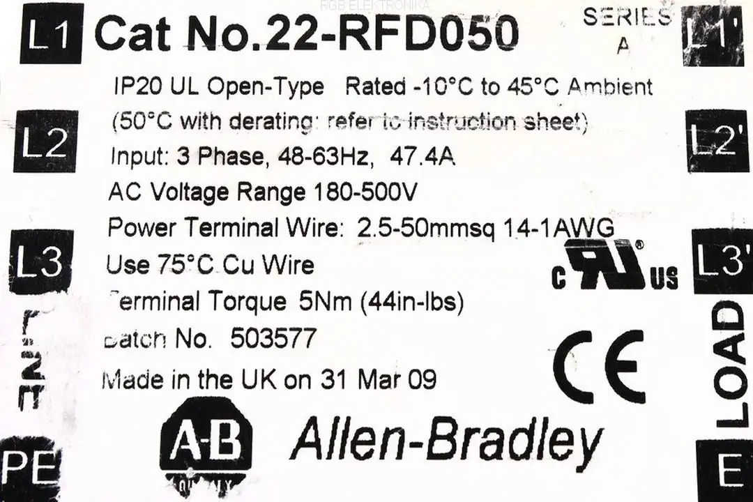 22-rfd050 ALLEN BRADLEY oprava