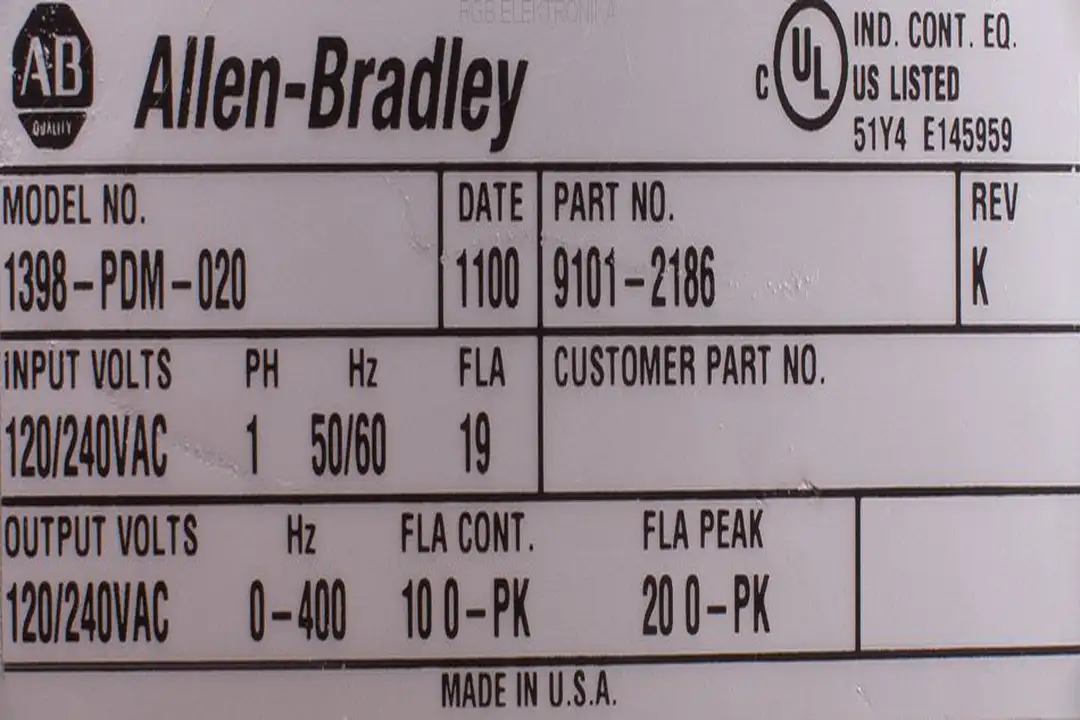 1398-pdm-020 ALLEN BRADLEY oprava