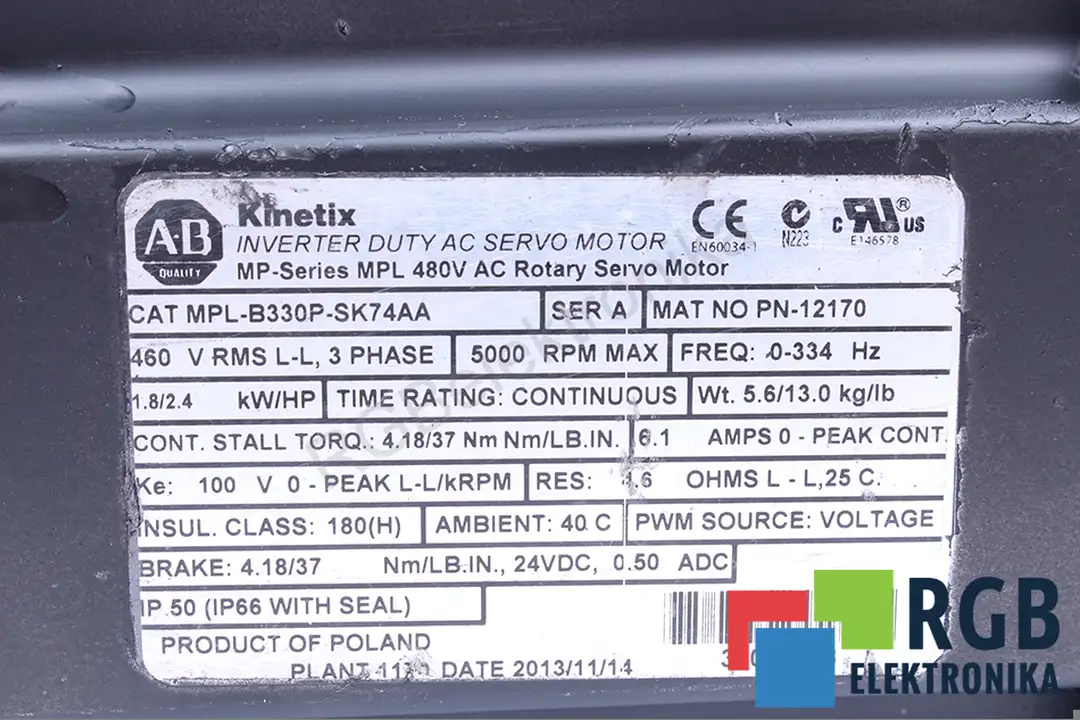 MPL-B330P-SK74AA ALLEN BRADLEY