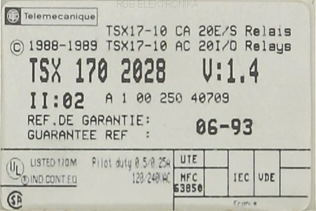 tsx-170-2028 TELEMECANIQUE oprava