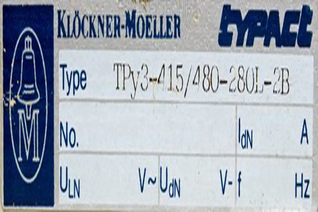 tpy3-415-480-280l-2b KLOCKNER MOELLER oprava