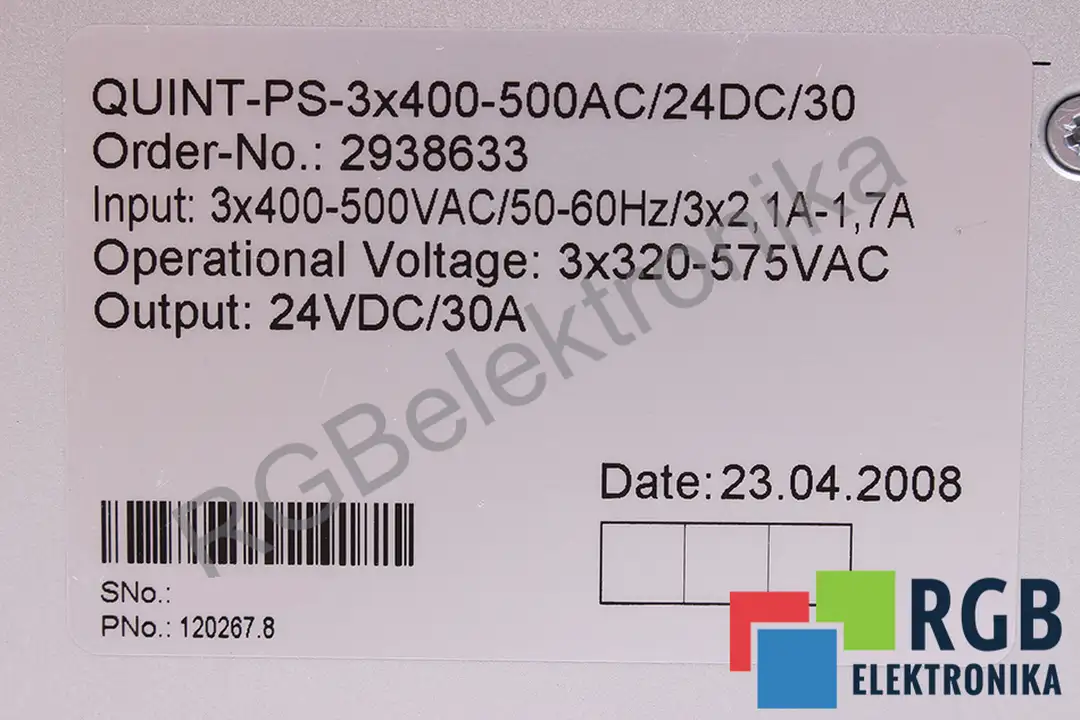 QUINT-PS-3X400-500AC/24DC/30 PHOENIX CONTACT