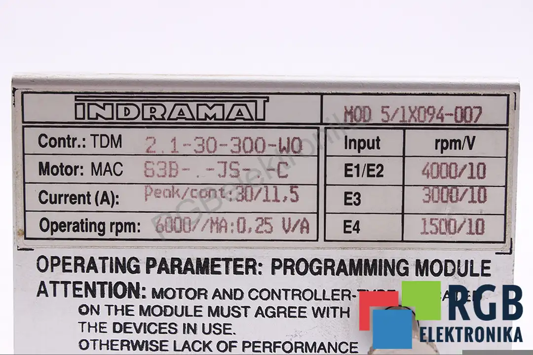 MOD5/1X094-007 INDRAMAT