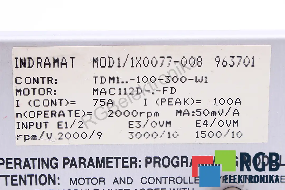 MOD1/1X0077-008 INDRAMAT