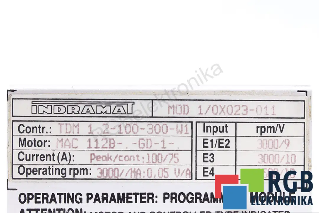 MOD1/0X023-011 INDRAMAT