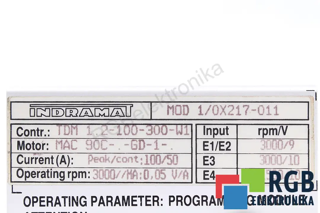MOD1/0X217-011 INDRAMAT