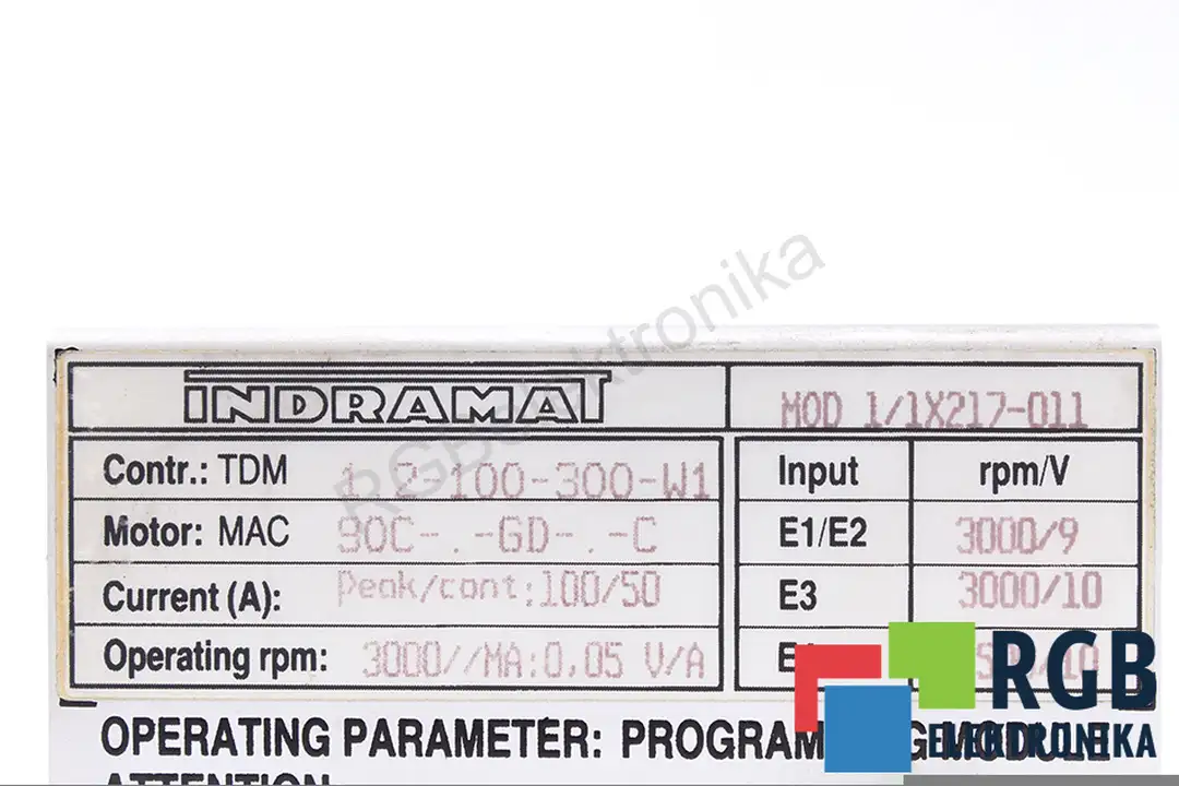 MOD1/1X217-011 INDRAMAT