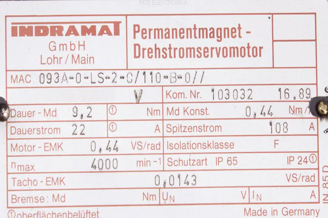 mac-093a-0-ls-2-c-110-b-0 INDRAMAT oprava