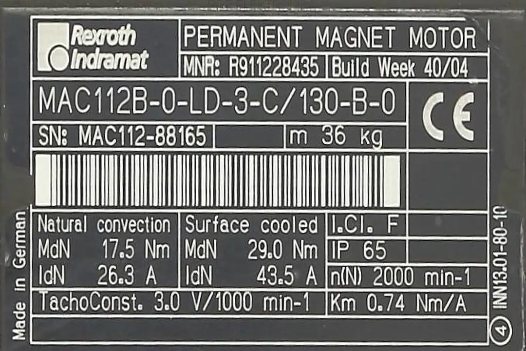 MAC112B-O-LD-3-C/130-B-O INDRAMAT