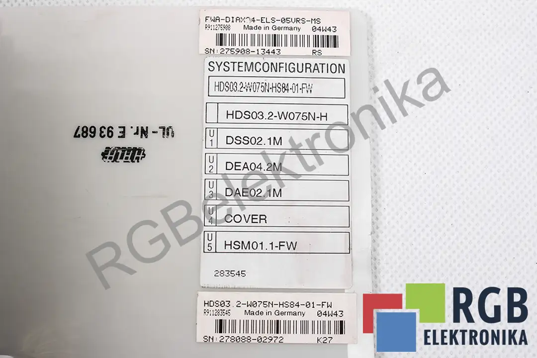 HDS03.2-W075N-HS84-01-FW INDRAMAT