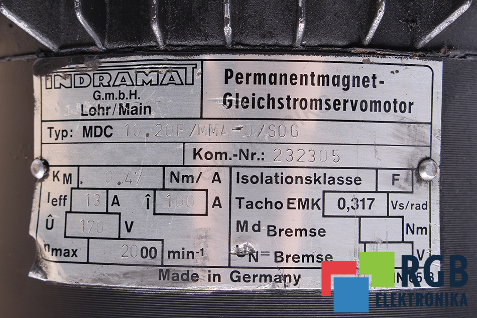 MDC10.20F/MMA-0/S06 INDRAMAT