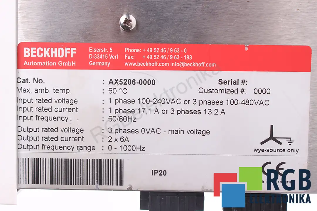 AX5206-0000 BECKHOFF