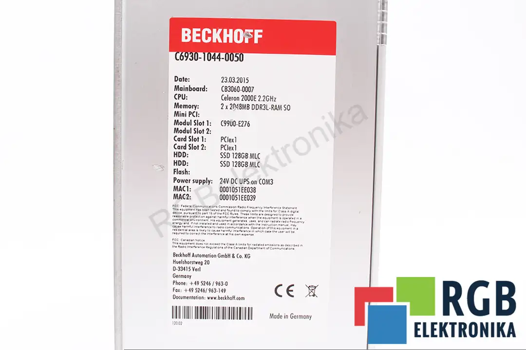 C6930-1044-0050 BECKHOFF