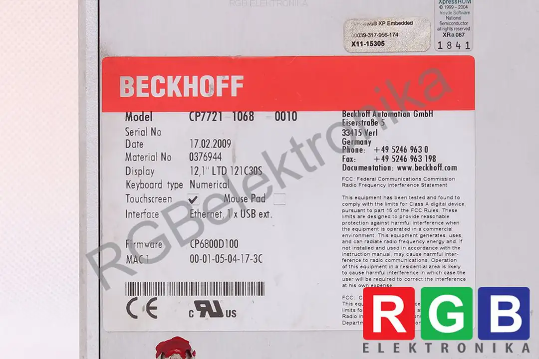 CP7721-1068-0010 BECKHOFF