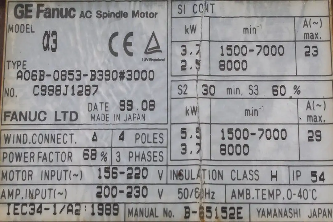 A06B-0853-B390#3000 FANUC