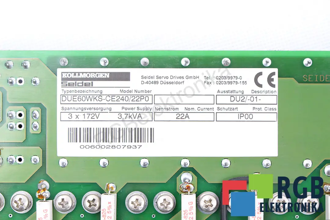 DUE60WKS-CE240/22P0 KOLLMORGEN SEIDEL