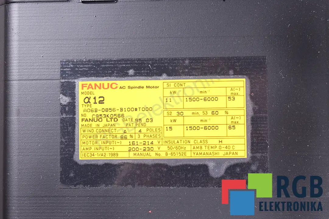 a12-a06b-0856-b100-t000 FANUC oprava