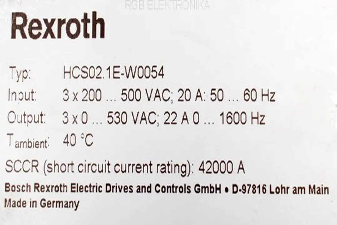 hcs02.1e-w0054 BOSCH REXROTH oprava