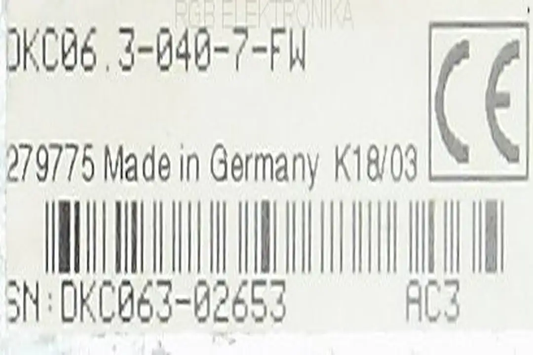 DKC06.3-040-7-FW REXROTH