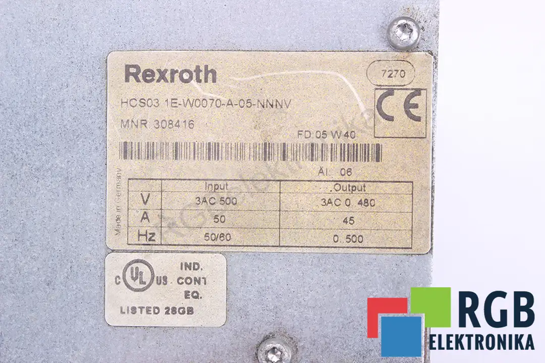 HCS03.1E-W0070-A-05-NNNV BOSCH REXROTH