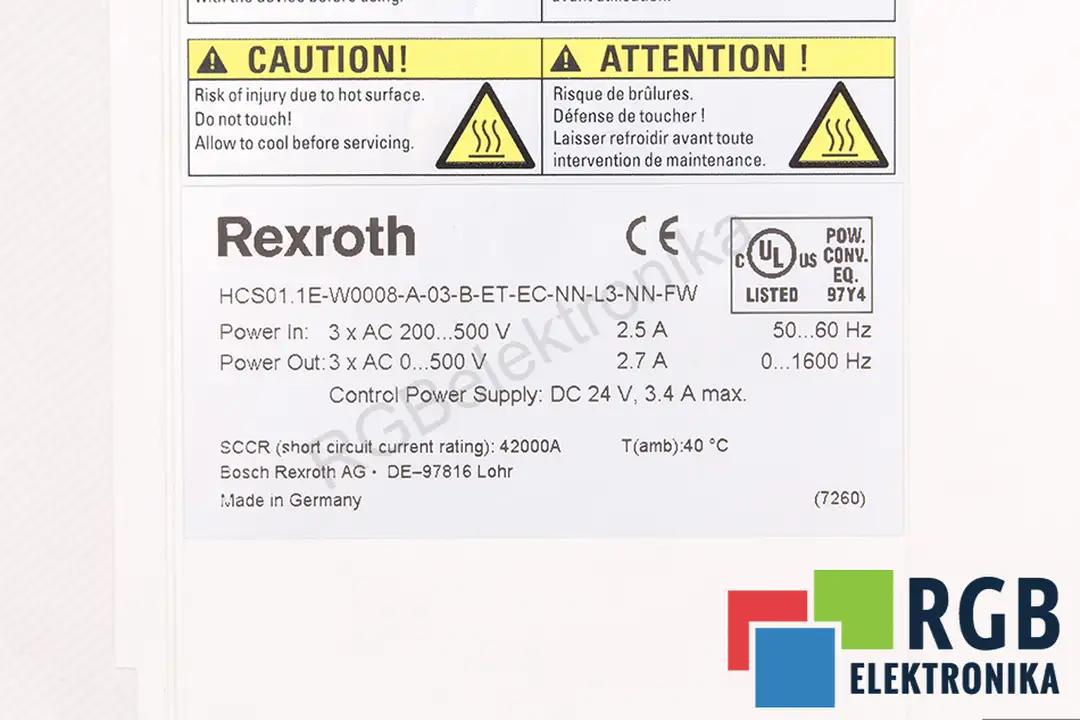 HCS01.1E-W0008-A-03-B-ET-EC-NN-L3-NN-FW BOSCH REXROTH