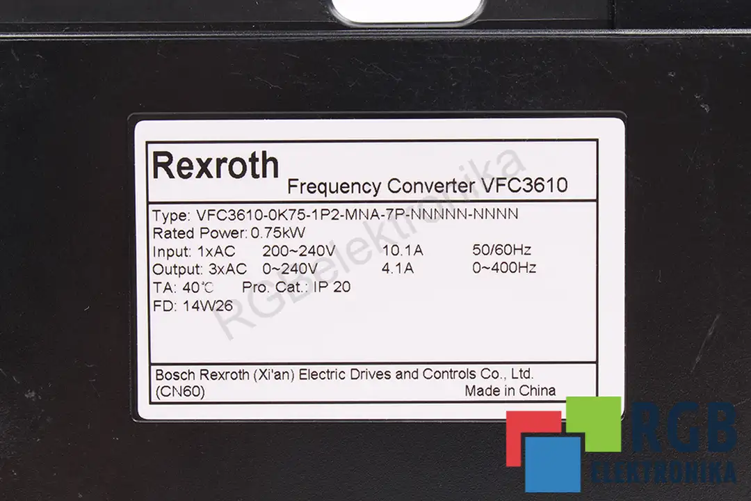 VFC3610-0K75-1P2-MNA-7P-NNNNN-NNNN BOSCH REXROTH