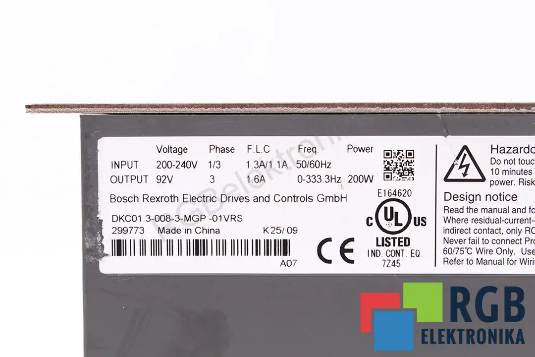 DKC01.3-008-3-MGP-01VRS BOSCH REXROTH