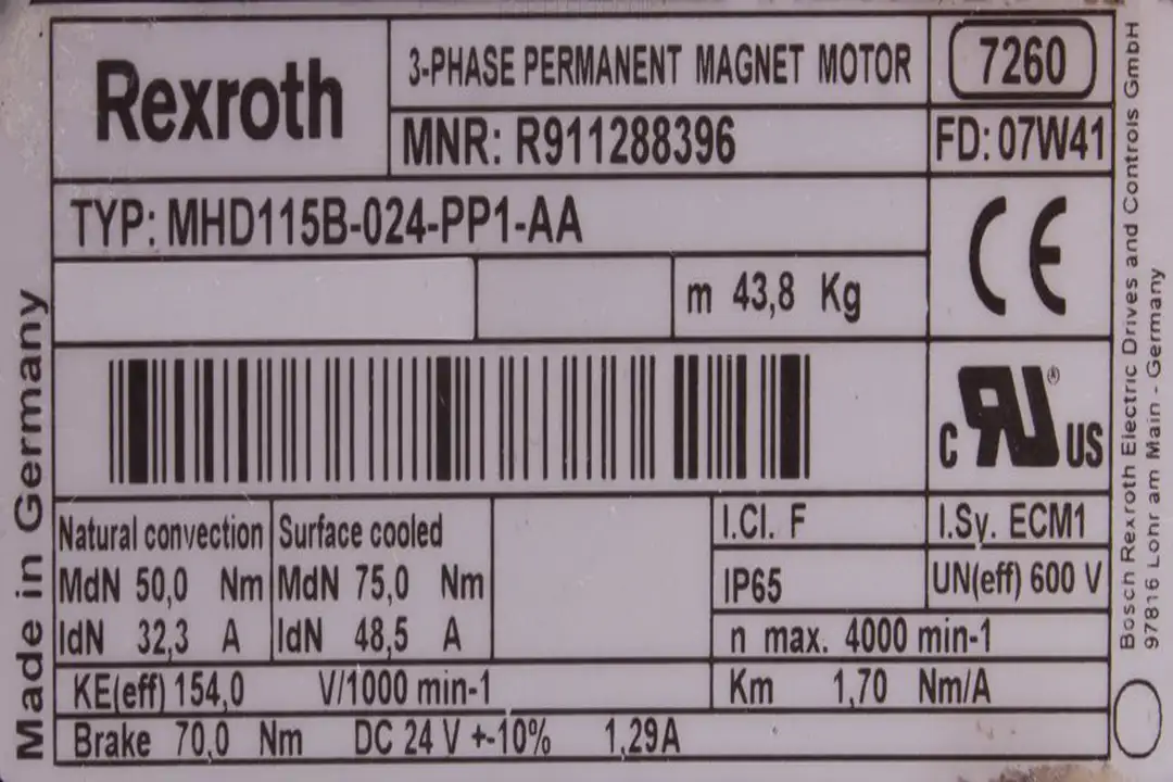 mhd115b024-pp1-aa-r911288396 BOSCH REXROTH oprava