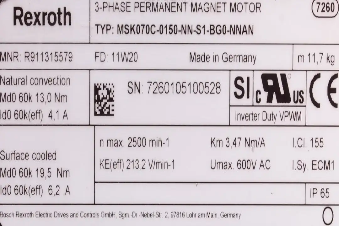 MSK070C-0150-NN-S1-BG0-NNAN BOSCH REXROTH