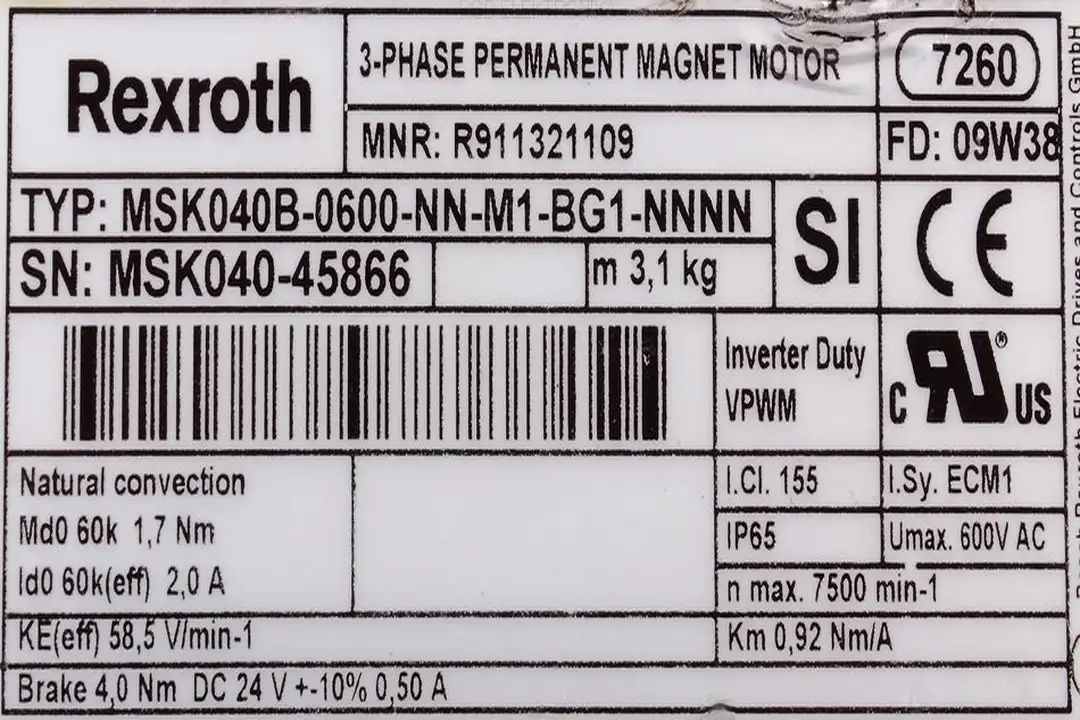 msk040b-0600-nn-m1-bg1-nnnn BOSCH REXROTH oprava