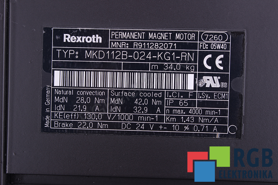 MKD112B-024-KG1-RN BOSCH REXROTH